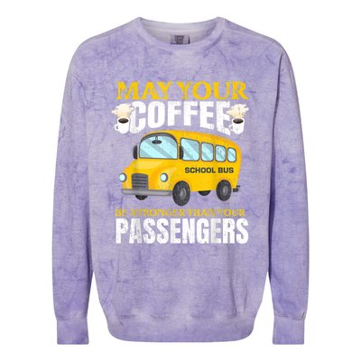 School Bus Apparel For A School Bus Driver Colorblast Crewneck Sweatshirt