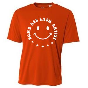 Somebody's Bomb Ass Lash Artist Funny Lash Tech Gift Cooling Performance Crew T-Shirt