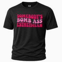 Somebodys Bomb Ass Esthetician Cooling Performance Crew T-Shirt
