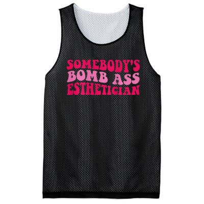 Somebodys Bomb Ass Esthetician Mesh Reversible Basketball Jersey Tank