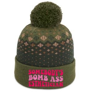 Somebodys Bomb Ass Esthetician The Baniff Cuffed Pom Beanie