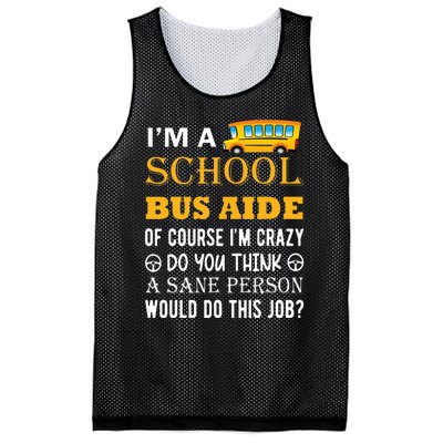 School Bus Aide Funny Back to School Mesh Reversible Basketball Jersey Tank