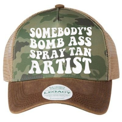 Somebodys Bomb Ass Spray Tan Artist Legacy Tie Dye Trucker Hat