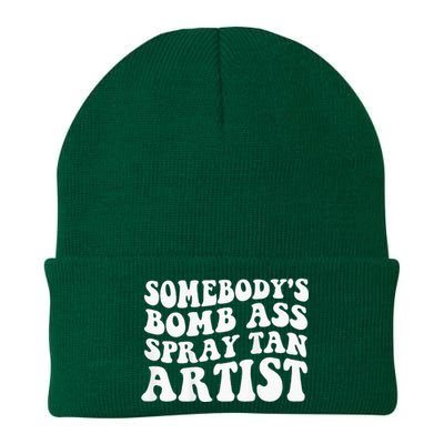 Somebodys Bomb Ass Spray Tan Artist Knit Cap Winter Beanie