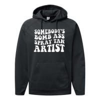 Somebodys Bomb Ass Spray Tan Artist Performance Fleece Hoodie