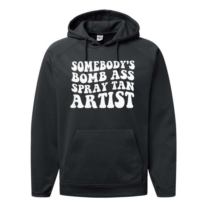 Somebodys Bomb Ass Spray Tan Artist Performance Fleece Hoodie