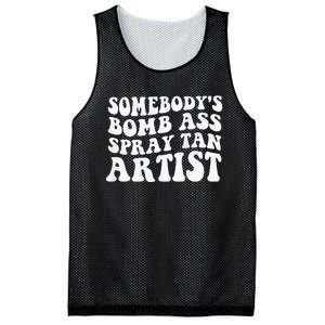 Somebodys Bomb Ass Spray Tan Artist Mesh Reversible Basketball Jersey Tank