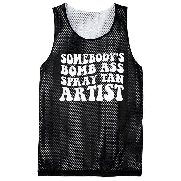 Somebodys Bomb Ass Spray Tan Artist Mesh Reversible Basketball Jersey Tank