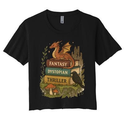 Subtle Book Anti-Trump Book Fantasy Dystopian Thriller Women's Crop Top Tee
