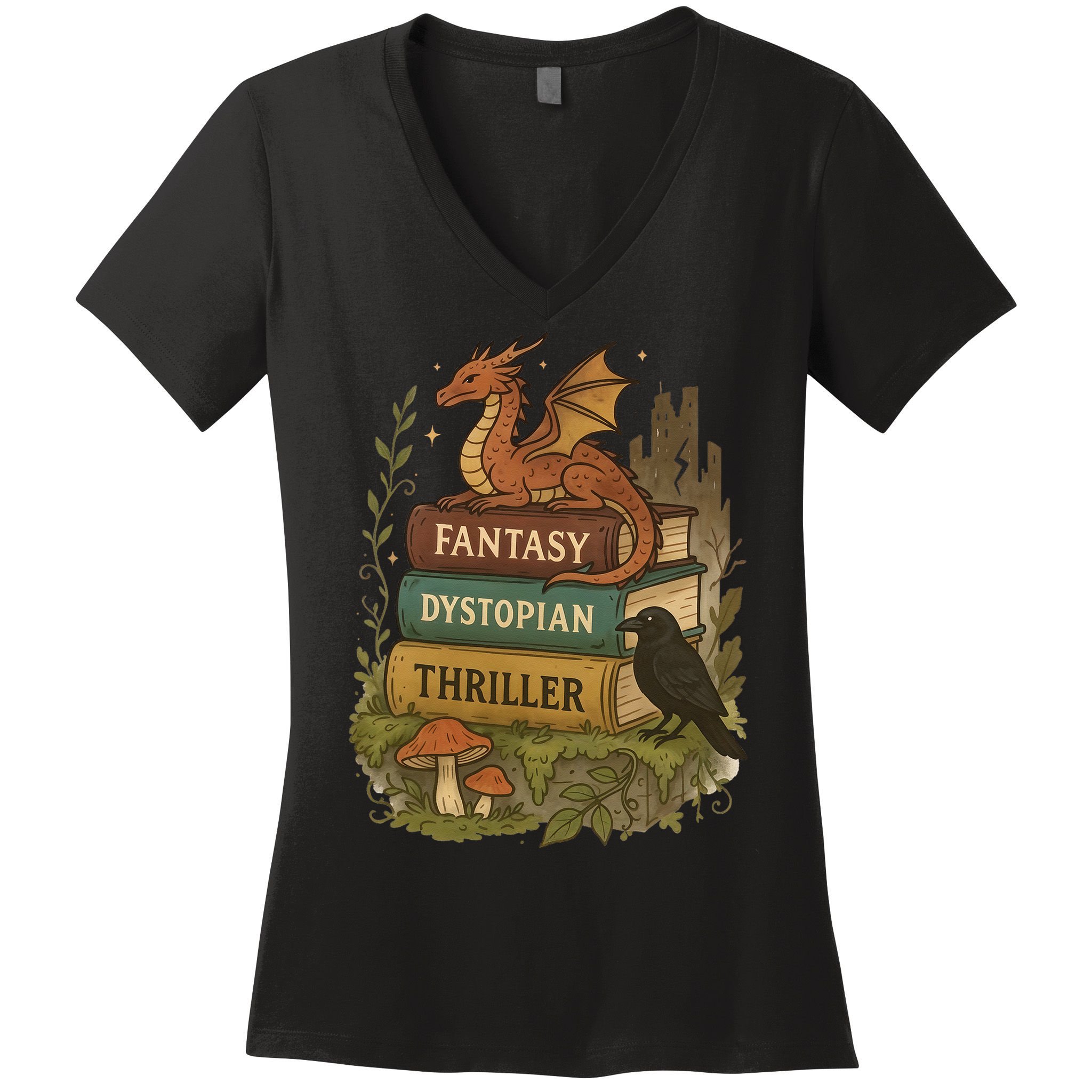 Subtle Book Anti-Trump Book Fantasy Dystopian Thriller Women's V-Neck T-Shirt
