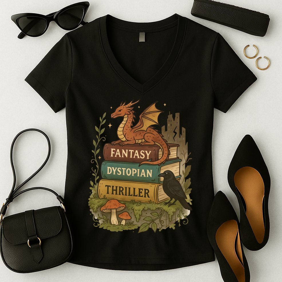 Subtle Book Anti-Trump Book Fantasy Dystopian Thriller Women's V-Neck T-Shirt