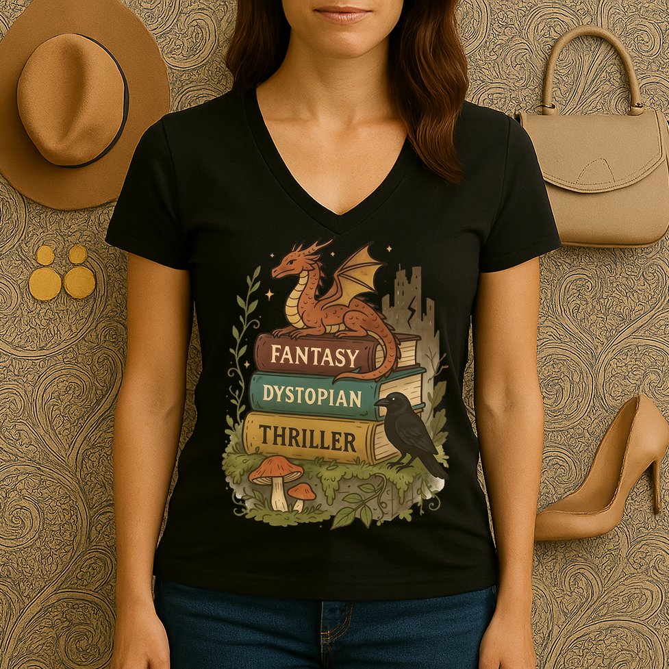 Subtle Book Anti-Trump Book Fantasy Dystopian Thriller Women's V-Neck T-Shirt