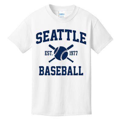 Seattle Baseball Athletic Vintage Sports Team Fan Kids T-Shirt