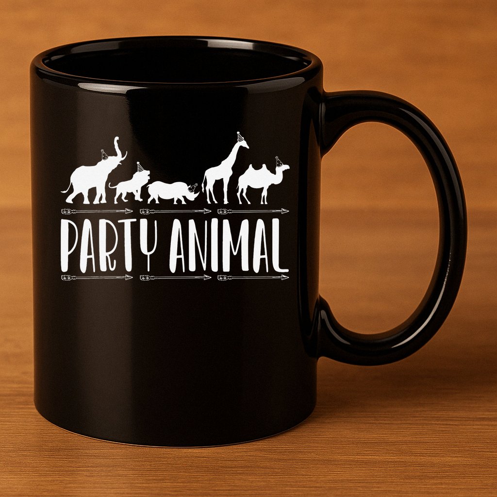 Safari Birthday Animals Party  Zoo Lover 11oz C Handle Ceramic Mug