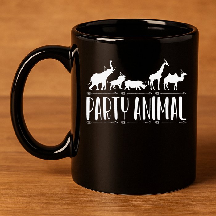 Safari Birthday Animals Party  Zoo Lover 11oz C Handle Ceramic Mug