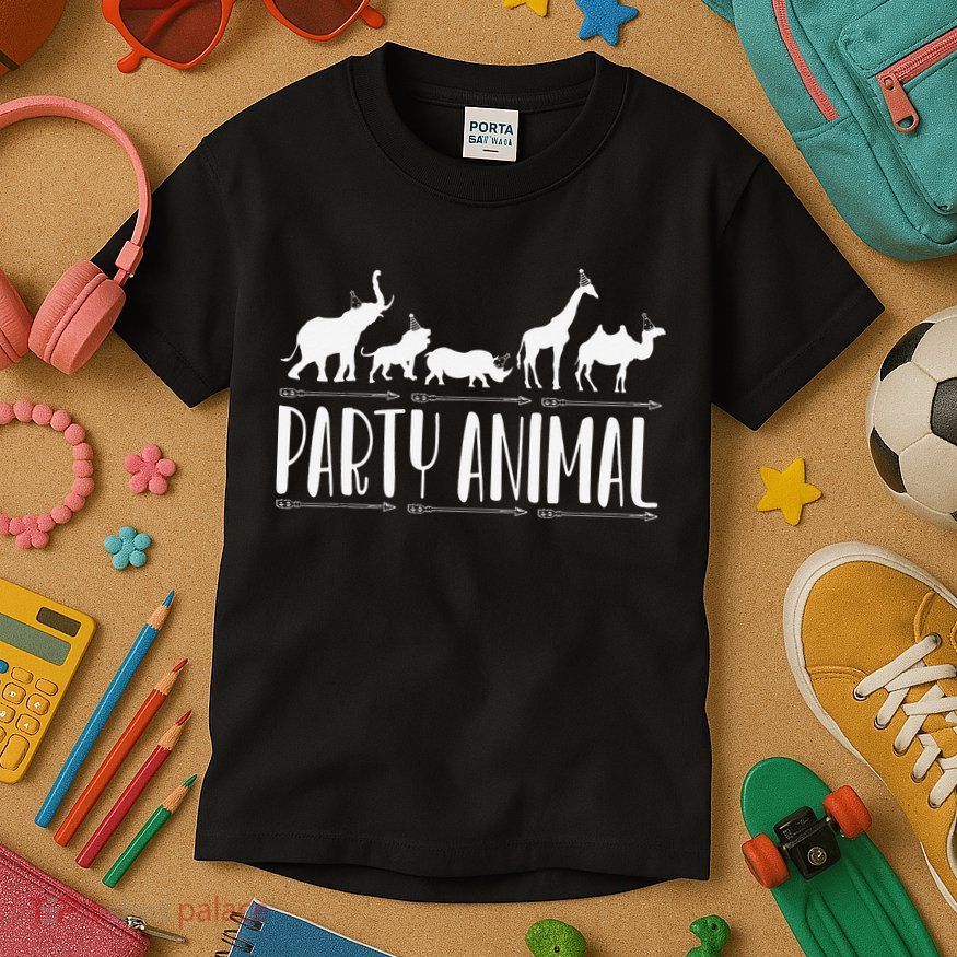 Safari Birthday Animals Party  Zoo Lover Kids T-Shirt