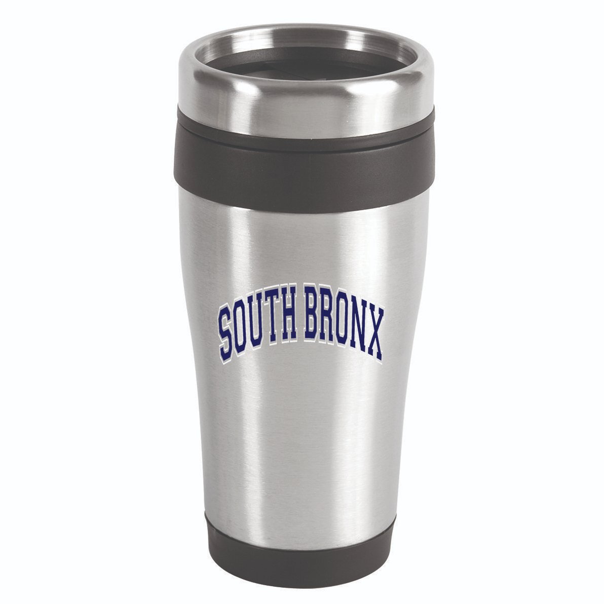South Bronx Arched Dark Blue Text 16oz Travel Tumbler
