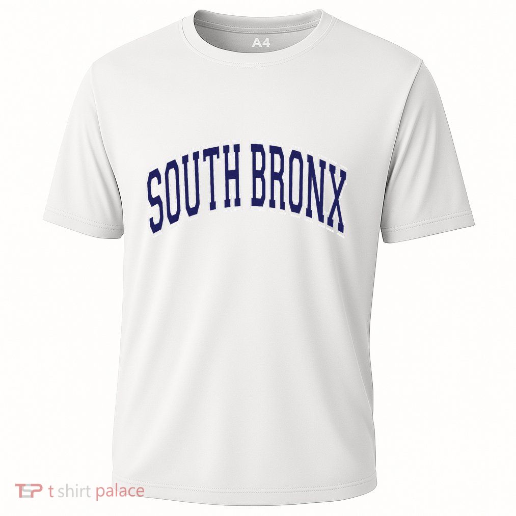 South Bronx Arched Dark Blue Text Cooling Performance Crew T-Shirt