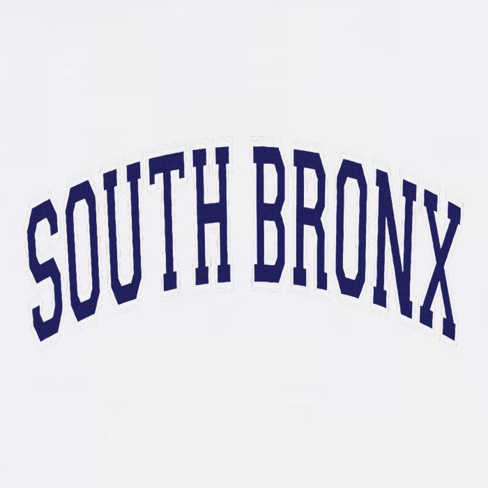 South Bronx Arched Dark Blue Text Adult Drive Performance Visor