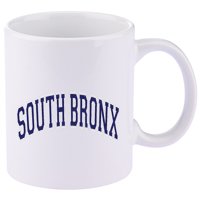 South Bronx Arched Dark Blue Text 11oz C Handle Ceramic Mug
