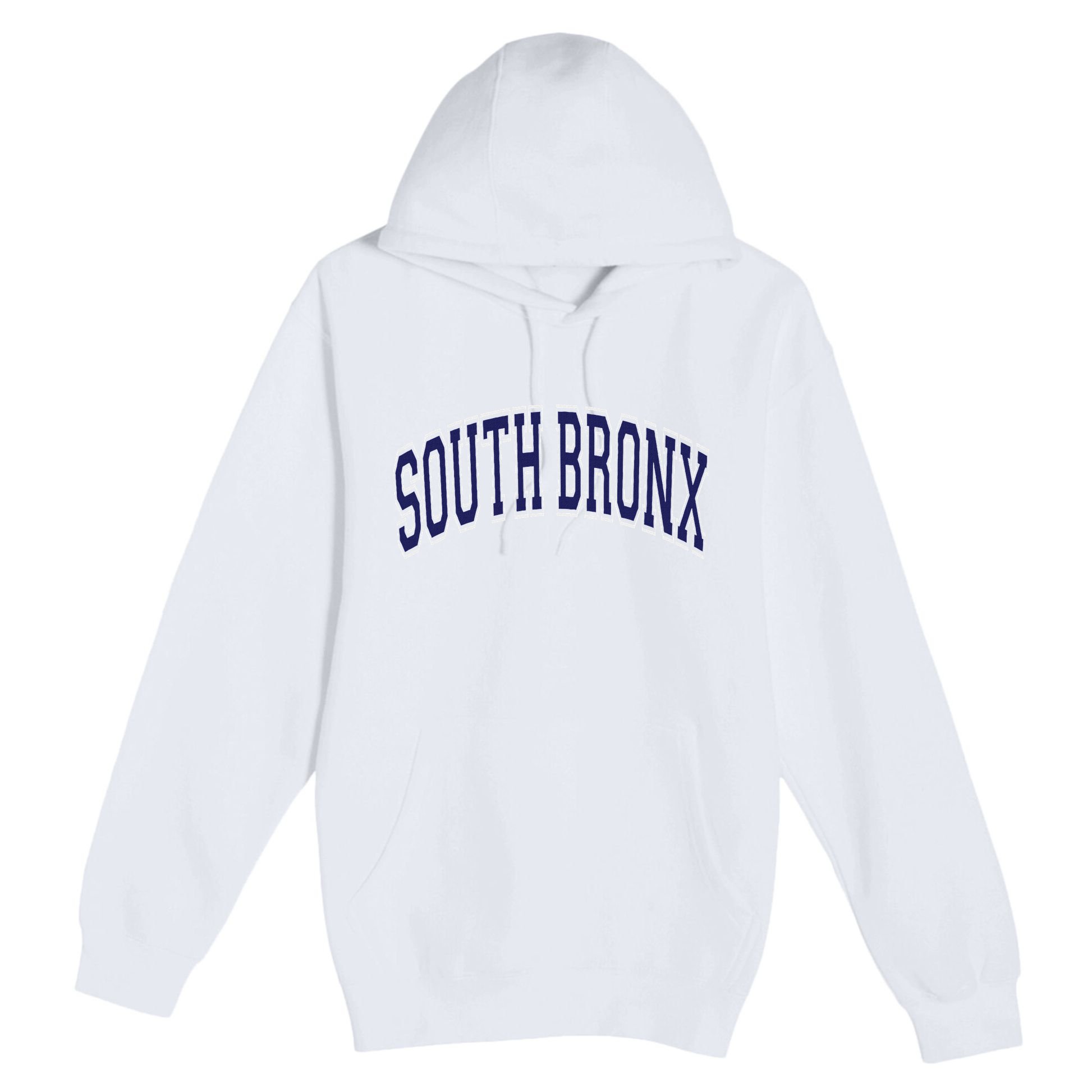 South Bronx Arched Dark Blue Text Premium Pullover Hoodie