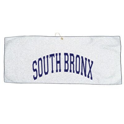 South Bronx Arched Dark Blue Text Large Microfiber Waffle Golf Towel