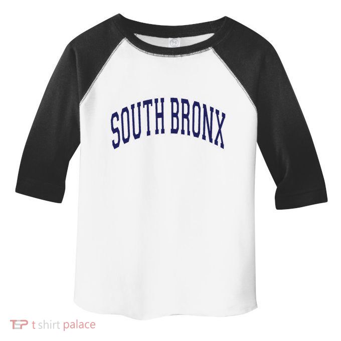 South Bronx Arched Dark Blue Text Toddler Fine Jersey T-Shirt