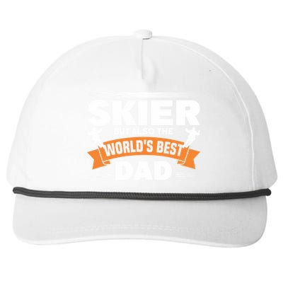 Skier But Also The World's Best Dad Ski Skiing Great Gift Snapback Five-Panel Rope Hat