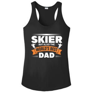 Skier But Also The World's Best Dad Ski Skiing Great Gift Ladies PosiCharge Competitor Racerback Tank