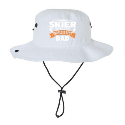 Skier But Also The World's Best Dad Ski Skiing Great Gift Legacy Cool Fit Booney Bucket Hat