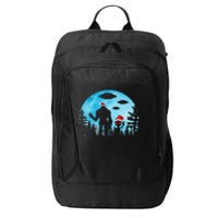 Santa Bigfoot Alien Ufo Christmas Sasquatch Extraterrestrial City Backpack