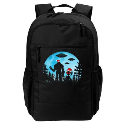 Santa Bigfoot Alien Ufo Christmas Sasquatch Extraterrestrial Daily Commute Backpack