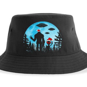 Santa Bigfoot Alien Ufo Christmas Sasquatch Extraterrestrial Sustainable Bucket Hat