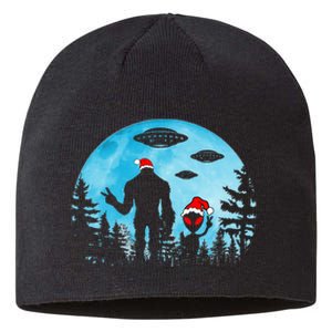 Santa Bigfoot Alien Ufo Christmas Sasquatch Extraterrestrial Sustainable Beanie