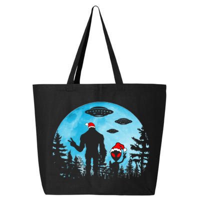 Santa Bigfoot Alien Ufo Christmas Sasquatch Extraterrestrial 25L Jumbo Tote