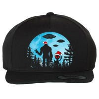 Santa Bigfoot Alien Ufo Christmas Sasquatch Extraterrestrial Wool Snapback Cap