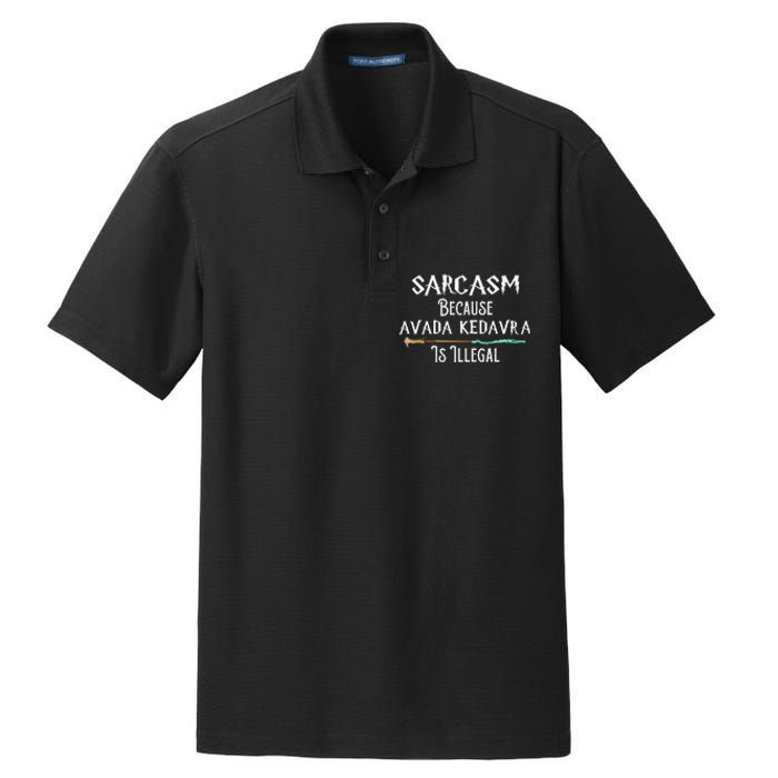 Sarcasm Because Avada Kedavra Is Illegal Dry Zone Grid Polo