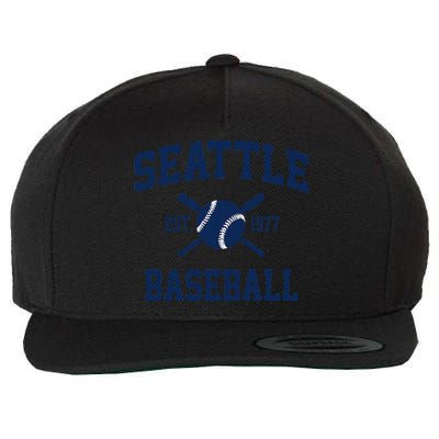 Seattle Baseball Athletic Vintage Sports Team Fan Wool Snapback Cap