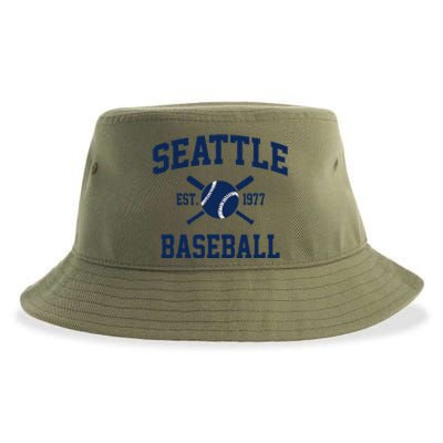 Seattle Baseball Athletic Vintage Sports Team Fan Sustainable Bucket Hat