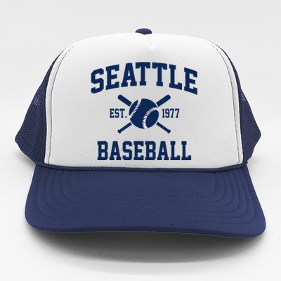 Seattle Baseball Athletic Vintage Sports Team Fan Trucker Hat