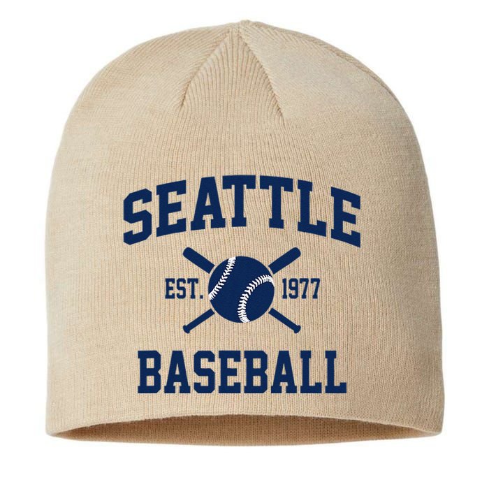 Seattle Baseball Athletic Vintage Sports Team Fan Sustainable Beanie