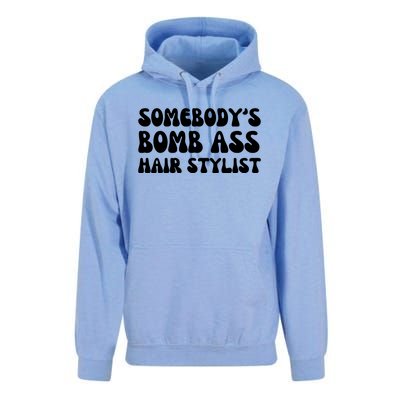 Somebody's Bomb Ass Hair Stylist Funny Unisex Surf Hoodie