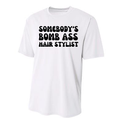 Somebody's Bomb Ass Hair Stylist Funny Performance Sprint T-Shirt