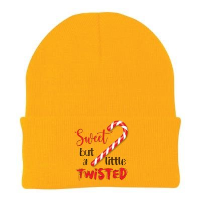 Sweet But A Little Twisted Candy Cane Gift Knit Cap Winter Beanie