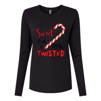 Sweet But A Little Twisted Candy Cane Gift Womens Cotton Relaxed Long Sleeve T-Shirt