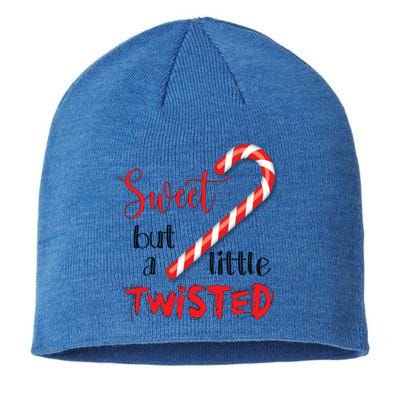 Sweet But A Little Twisted Candy Cane Gift Sustainable Beanie