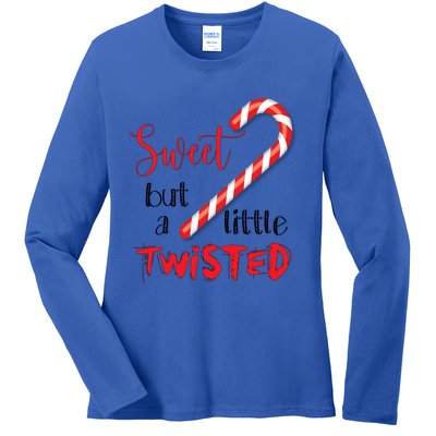 Sweet But A Little Twisted Candy Cane Gift Ladies Long Sleeve Shirt