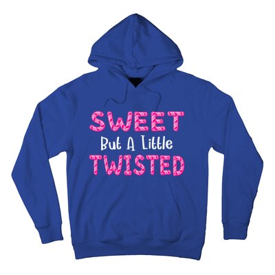 Sweet But A Little Twisted Funny Christmas Candy Cane Quotes Gift Hoodie