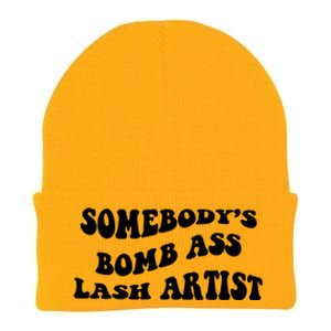 Somebody's Bomb Ass Lash Artist Birthday Gift Knit Cap Winter Beanie