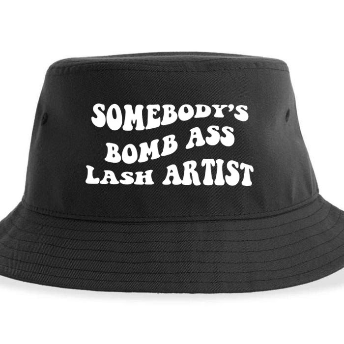 Somebody's Bomb Ass Lash Artist Birthday Gift Sustainable Bucket Hat